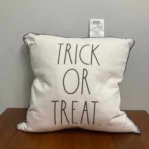 RAE DUNN Trick or Treat Pillow Halloween Farmhouse New NWT